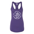 thumbnail image 2 of Wild Bobby, Faith Hope & Love Three Things That Last Forever Inspirational/Christian Women Racerback Tank Top, Purple Rush, Large, 2 of 6
