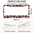 thumbnail image 4 of GZHJMY Abstract Cow Pattern Brown License Plate Frames for Women Men 2 Pcs Personalized Car License Plate Holder with Screw Caps, Elliptical Hole Decorative, 4 of 7