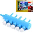 thumbnail image 3 of Plastic Aquarium Fish Tank Oxygen Pump Adapter 4mm Splitter Control Valve(5 Way), 3 of 5