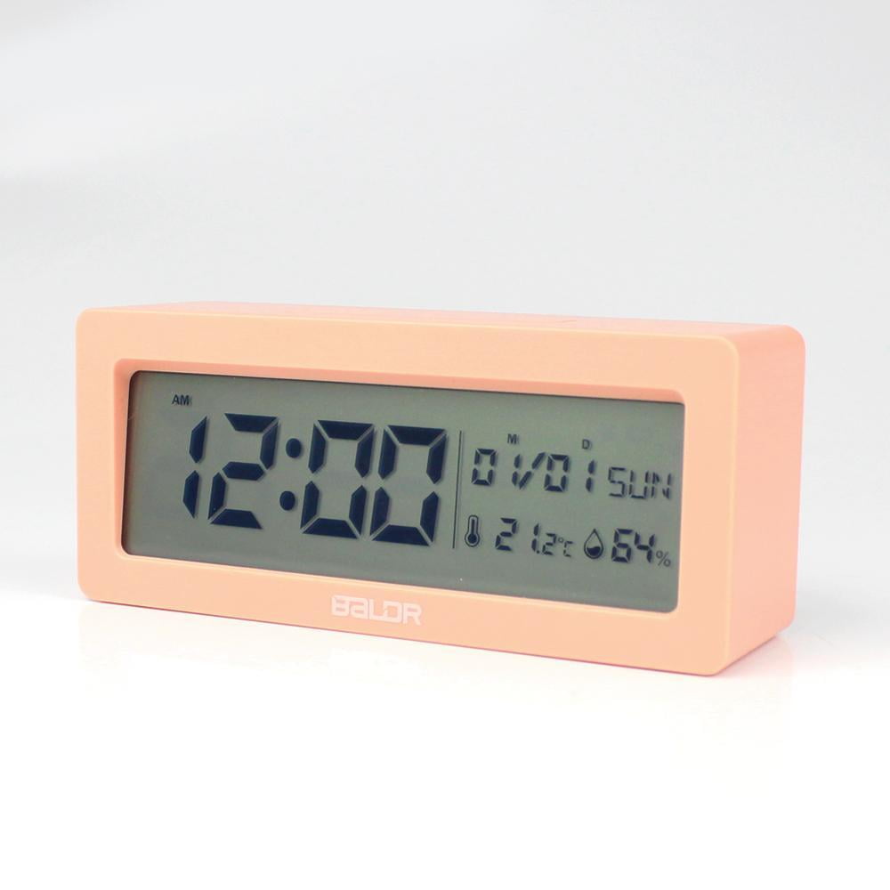 BALDR Digital Alarm Clock w/ Large LCD Screen Big Time Display