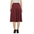 thumbnail image 3 of INSPIRE CHIC Women's Polka Dots Elastic Waist Flowy A-Line Midi Pleated Skirt, 3 of 5