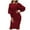 Wine, variant on qolati Womens 2024 Fall Sweater Dresses Fashion Casual Winter Crewneck Long Sleeve Ribbed Knit Work Dress Knee Length Evening Cocktail Party Club Dress