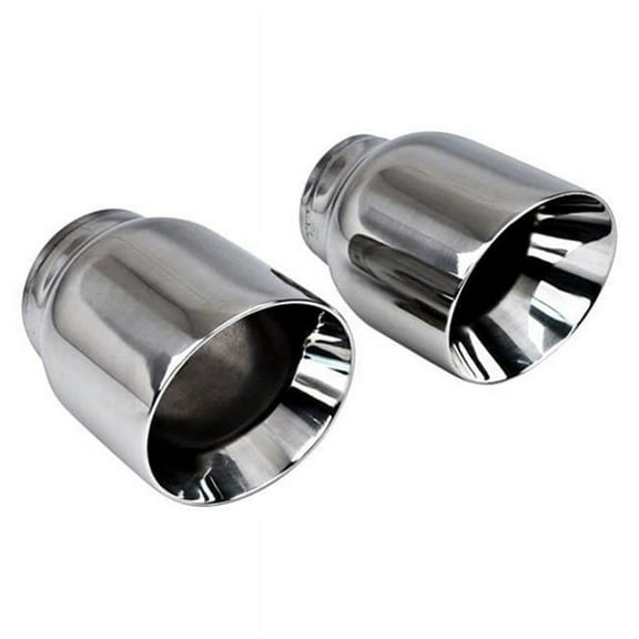 2.50 x 4.00 in. Stainless Steel Double Wall Angle Exhaust Tip