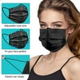 thumbnail image 3 of Mascarillas desechables negras ZTANPS de 3 capas, 100 unidades, 3 of 7