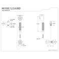 thumbnail image 2 of Kingston Brass KX1030SD Restoration Hand Shower Kit, Matte Black, 2 of 5