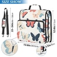 thumbnail image 2 of FORMRS Zipper Binder with Shoulder Strap 2-inch Ring 500 Sheet Capacity File Bag, Beige Butterflies, 2 of 5