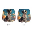 thumbnail image 5 of Lsque Colorful Sky Puppy Printed Women's Running Shorts with Liner Pockets,Elastic Quick Dry Workout Athletic Gym Yoga Shorts,Womens High Waist Shorts-XX-Large, 5 of 9