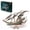 Green, variant on 3D Wooden Puzzle Steampunk Pirate Ship, 400 PCS, DIY Assembly Detailed Vessel Display Model Kit For Adult Collectors, Office Decor And Creative Gifts