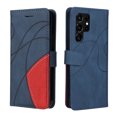 thumbnail image 4 of Compatible Samsung Galaxy S22 ULTRA Case, Leather Wallet Case Stand View Magnetic Clasp Book Flip Folio Phone Cover - Blue, 4 of 5