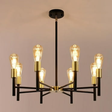 Goeco 8-Light Farmhouse Multicolor Sputnik Chandelier
