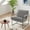 Corduroy | Dark Gray, variant on Modern Comfy Accent Chair – Upholstered Lounge Armchair with Metal Frame, Removable Shredded Foam Cushion, Stylish Single Sofa for Living Room, Bedroom or Balcony, Linen | Light Gray