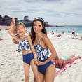 thumbnail image 3 of Girls Two Piece Tankini Swimsuit Hawaiian Ruffle Swimwear Bathing Suit Set, 3 of 4