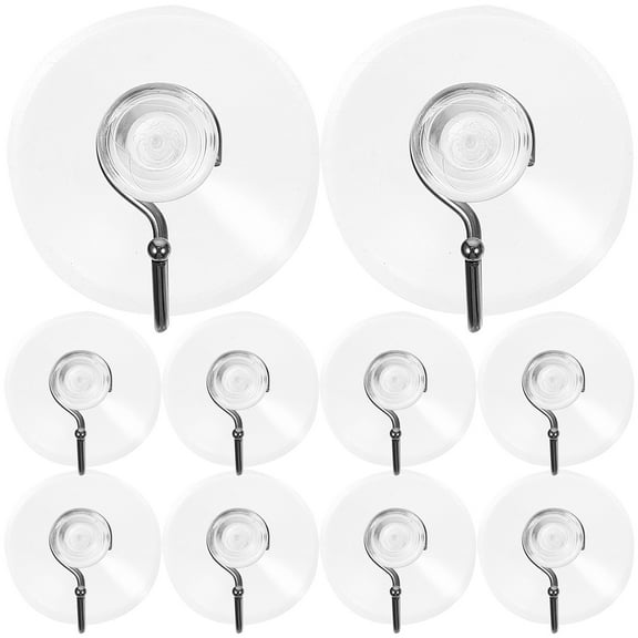 Ferencaa 10pcs Vacuum Suction Cup Hangers Multi-purpose Suction Hooks for Glass Window