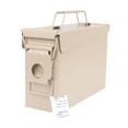 thumbnail image 5 of Tactical45 Metal Ammo Box - 30 Cal Tan Ammo Storage Container with Flip Top, 5 of 7