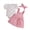 1-Pink373, variant on Tiijoy Baby Girls Hearts Print Short Sleeve Romper Jumper Dress Headband 3Pcs Set, Sizes 0-18 Months
