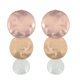 thumbnail image 2 of Pendientes de mujer con hebilla geométrica de oro mate y plata Pendientes colgantes vintage para mujer, 2 of 6