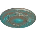 thumbnail image 3 of Ekena Millwork 27"OD x 1 1/8"P Flower Ceiling Medallion (Fits Canopies up to 3 7/8"), Hand-Painted Copper Green Patina, 3 of 6