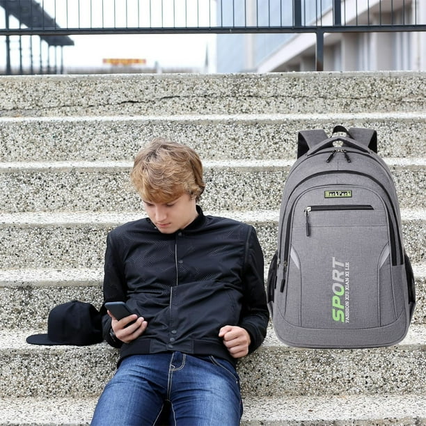 Mochila fina para portátil de negocios de 16 pulgadas - Mochila de viaje y escolar de gran capacidad con tela de agua para hombres y mujeres