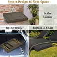 thumbnail image 4 of Pemberly Row Patio Folding Wicker Side Coffee Table Poolside Garden Lawn Bistro, 4 of 7