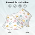 thumbnail image 2 of Yiaed Little Elephant Print Reflective Stripe Bucket Hat Unisex Funny Outdoor Fisherman Cap Beach Sun Hat, 2 of 5