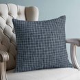 thumbnail image 4 of Navy Blue Plaid Pillow Covers 16x16 Set of 2, Farmhouse Buffalo Checkered Gingham Throw Pillow Covers Decorative Couch Cushion Cover, Microfiber Soft Square Pillowcases for Bedroom Living Room Sofa, 4 of 9