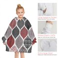 thumbnail image 6 of Red and Black Ethnic Geometric Pattern Blanket Hoodies for Kids 6-13YR Oversize Wearable Blanket Hoodies for Boys Girls Teens, 6 of 7