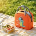 thumbnail image 4 of Clearance! Lunch Bag Leakproof Zipper Cartoon - Insulated Thermal Tote with Handle, Perfect Lunch Box Bag and Storage Bag for Kids School Picnic,Orange, 4 of 5