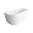 thumbnail image 4 of Elegant Kitchen & Bath BT10567GW-MBK 67 in. Soaking Bathtub, Glossy White with Matte Black Trim, 4 of 9