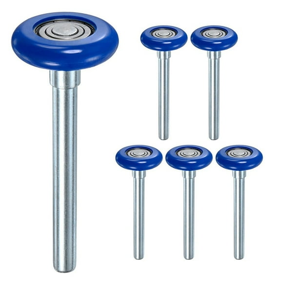 6Pcs Nylon Garage Door Rollers, 1.8in/46mm Quiet Garage Door Wheels, High Load 6200zz 8 Balls Sealed  Bearing B