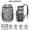 thumbnail image 3 of Travel Cooler Bag - White and Gray Of Leopard Print Camping Beer Cooler Backpack with Bottle Opener- Waterproof Insulated Picnic Backpacks - Cooler Bag for Beach, 3 of 6