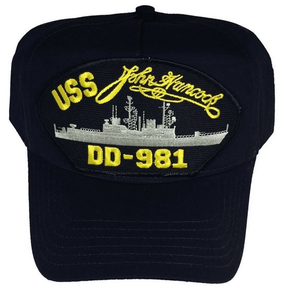 USS JOHN HANCOCK DD-981 HAT CAP USN NAVY SHIP SPRUANCE CLASS DESTROYER SIGNATURE
