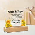 thumbnail image 3 of Grandparents Gifts, Thank You Gift for Grandma and Grandpa, Appreciation Gifts for Grandparents, Nana and Papa Clear Acrylic Desk Sign for Home, 4x4 Inch, 3 of 4