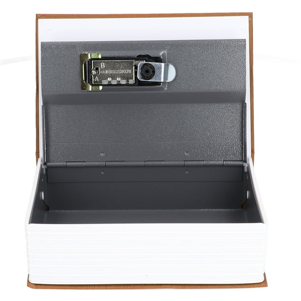 Caja fuerte con forma de libro, Cajas de almacenamiento decorativas seguras  con forma de libro, caja fuerte de acero, pequeñas, de metal, las mejores 