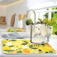 thumbnail image 5 of Pears Leaves Flowers Dish Drying Mat Dish Drainer Rack Mats Water Absorbent Non-Slip Easy Clean Heat Resistant for Kitchen Counter, 5 of 8