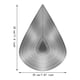 thumbnail image 4 of Campanas de viento de metal con efecto de luz que fluye en 3D - forma de gota de agua plateada, acero inoxidable, rotación silenciosa, para decoración de interiores, exteriores y balcones de jardín, 4 of 6
