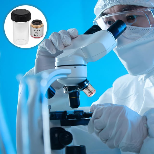 unbranded Objetivo Plateada Para Microscopio Biológico Claridad Y Tecnología De Corrección De Color