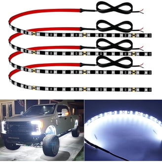 Amber LED Rock Lights – 4 Pod Underbody Wheel Light Kit For Jeep, Offroad Truck, UTV – IP68, 12V-24V