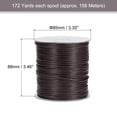 thumbnail image 2 of Unique Bargains 2 Packs Perles Fil Bracelet Tissage Cordon de Métier 1.5mm 158m / Rouleau (172 Yards) Chaîne Décorative, Brun Foncé, 2 of 7