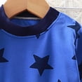 thumbnail image 5 of Swuxness Toddler Round Neck Top Set, Kids Long Sleeved Sets, Child Spring Printing Pants Long Sleeve Round-Neck Blouses Sets Blue, 140, 5 of 5