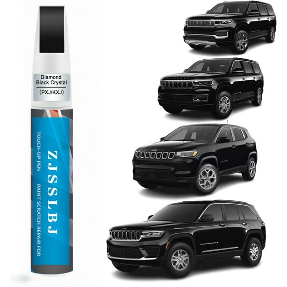 Car Touch Up Paint(Diamond Black Crystal(PXJ/KXJ)) for Jeep, Car Paint Scratch Repair Kit, Quick & Easy Solution to Repair, 2 in 1 Scratch Remover Pen with Color-Matched