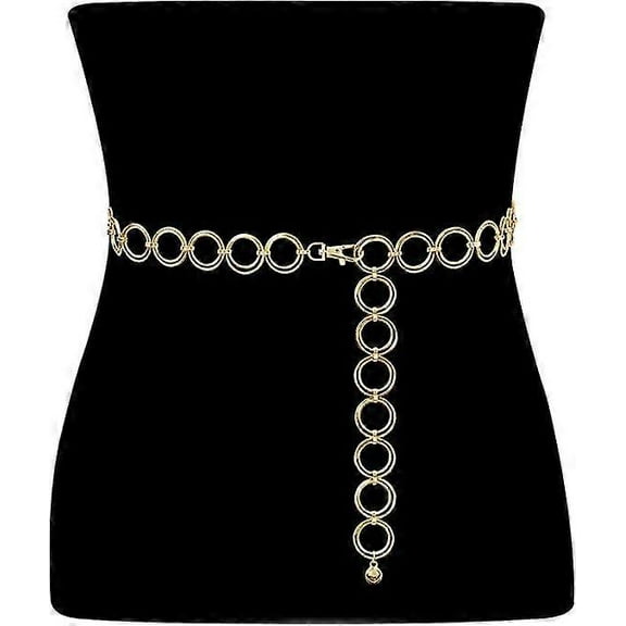 Metal Waist Chain Ladies Girls Adjustable Body Chain Strap Fashion Belly Jewelry Fit Jeans Dress Gold