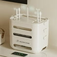 thumbnail image 5 of Router Storage Box TV Set-Top Box Storage Rack Socket Wire Organizer Three-layer, 5 of 9