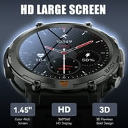 EIGIIS Smart Watch for Men Women Bluetooth Call (Answer/Make Call) Waterproof 1.45 Military Tactical Fitness Watch Tracker