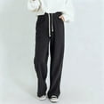 thumbnail image 6 of Sakmal Sleep Pants Women Fleece Wide Leg Pajama Bottoms Gray Soft Ladies Lounge Pants XL, 6 of 7
