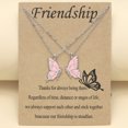 thumbnail image 2 of asddcavvf Necklace Butterfly Collarbone Chain Friendship Card Good Friend Magnet Set Necklace Creati, 2 of 4