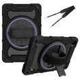 thumbnail image 1 of XYX 3in1 Rotating Stand Case for Lenovo Tab M10 Plus (3rd Gen) 10.6 inch 2022 with Hand/Shoulder Strap, Shockproof Rugged, Black, 1 of 7