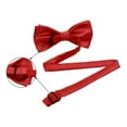 thumbnail image 2 of Boys Silk Bow Ties Formal Solid Bowtie Adjustable Length Red, 2 of 4
