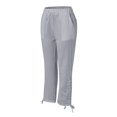 thumbnail image 4 of yunLCZ Women's Straight Leg Pants High Wa Women Suitable High Waist Pants Drawstring Capri Pants With Pockets Wide Leg Cropped Pants For Women, 4 of 4