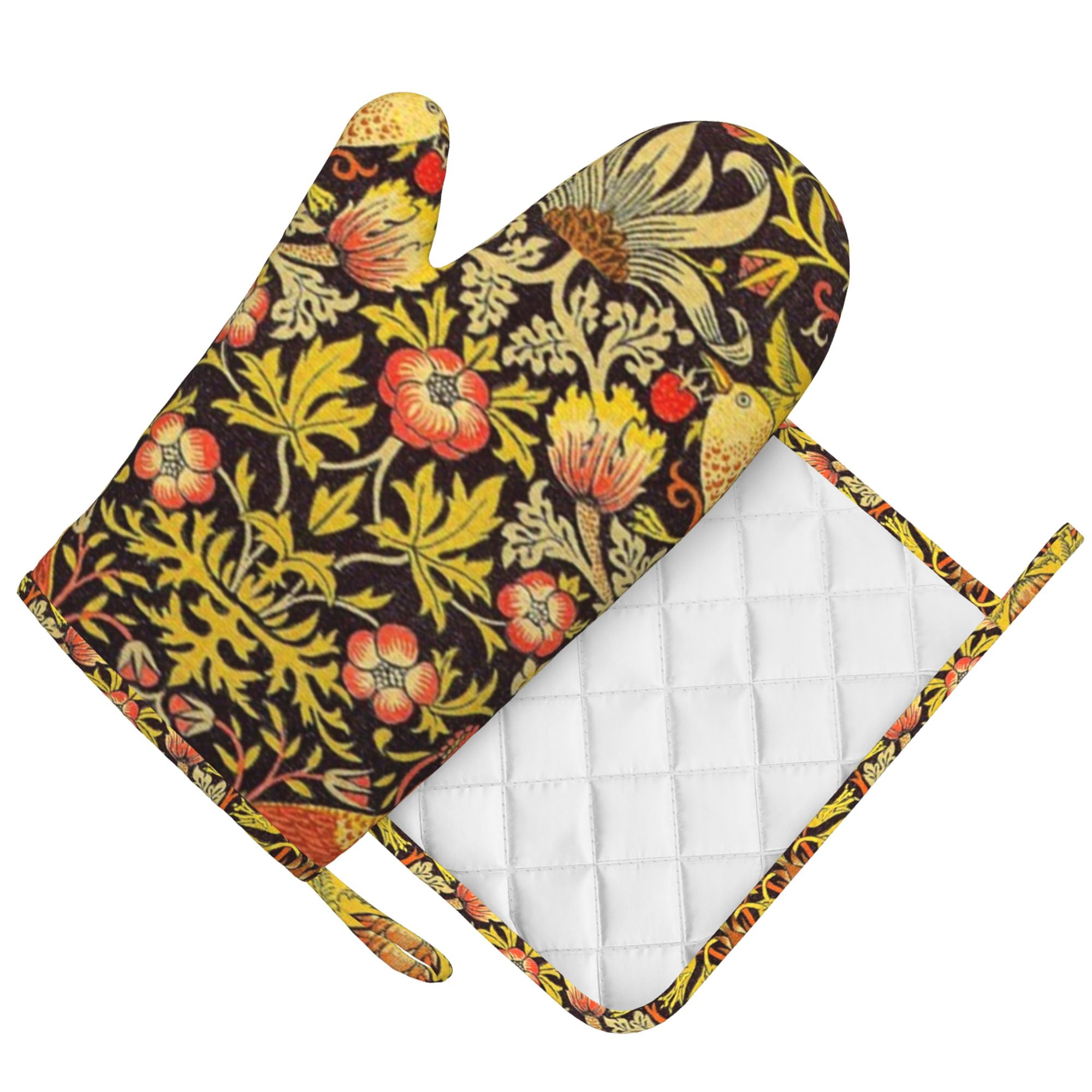 Butterfly Floral Leaves Animal Oven Mitts and Pot Holders Sets Heat  Resistant Kitchen Gloves Oven Mitts and Potholders for Cooking Microwave  Baking