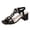 Black, variant on Sandals for Women Spring Summer Trendy Thick-Heeled Elegant Wrapped High Heels Open-Toe Style Vintage Fashion Sandals 36(5.5)